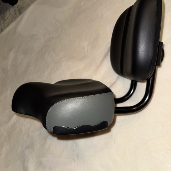 Black Wide Comfort Tricycle Bike Electric Bicycle Saddle Seat Pad with Back Rest - Picture 4 of 5